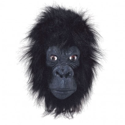 Gorilla Affen Maske schwarz