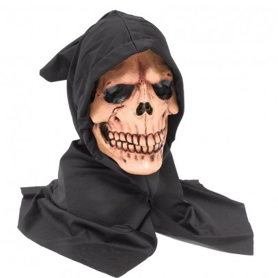 Hooded Skull Horror Totenkopf Maske