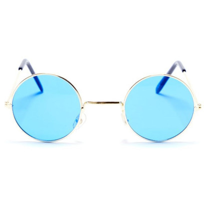 70er Jahre Brille hellblau