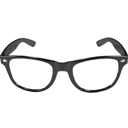 Klassische Nerd Brille schwarz
