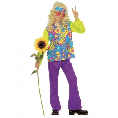 Buntes Hippie Kostüm für Jungen
