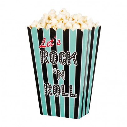 Rock ´n´ Roll Popcorn Box 4St.