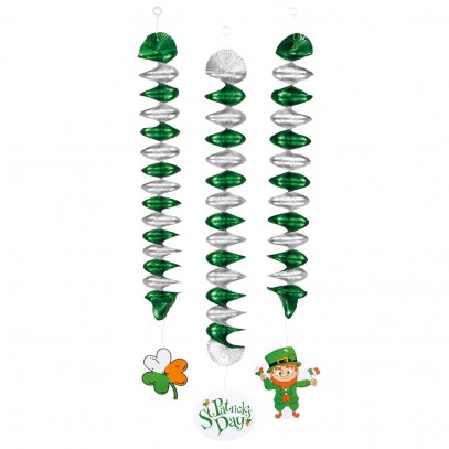 St. Patricks Day Spiralhänger 3er-Set