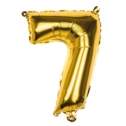 Zahlen Folienballon 7 gold 36cm
