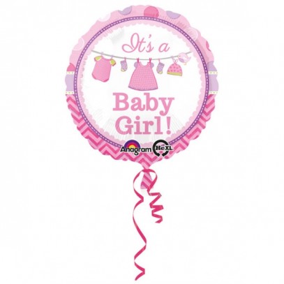 Babyparty Folienballon It´s a Baby Girl rosa