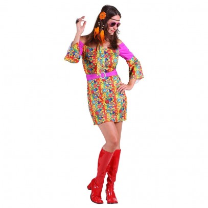 Hippie Peace Lady Damenkostüm Deluxe