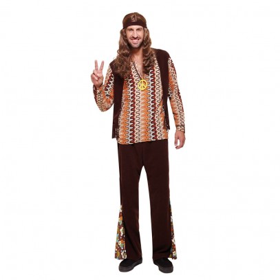Vintage Bob Hippie Kostüm für Herren