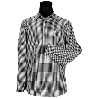 Trachtenhemd Lennard für Herren schwarz-weiß