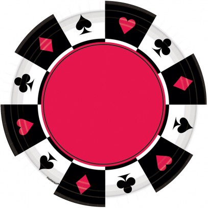 Casino Partyteller 8 Stück