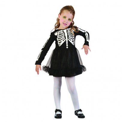 Mini Skeleton Girl Mädchenkostüm