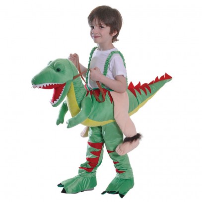Witziges Dinosaurier-Reiter Kinderkostüm