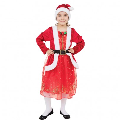 Santas Tochter Weihnachtskostüm für Mädchen