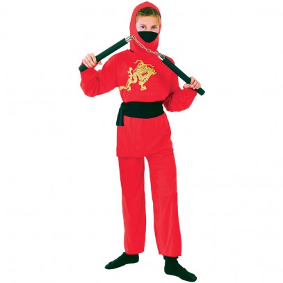 Red Ninja Fighter Kinderkostüm