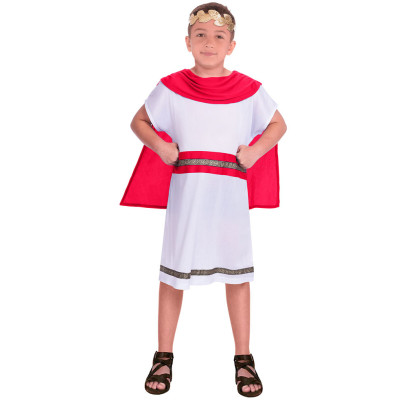 Antikes Cesar Kostüm für Jungen rot