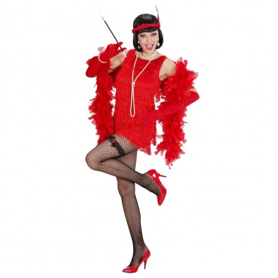 Deluxe Charleston Kostüm rot dreiteilig 