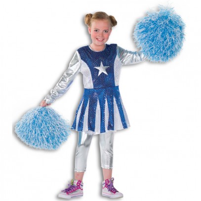 Cheerleader Sweetie Kinderkostüm blau