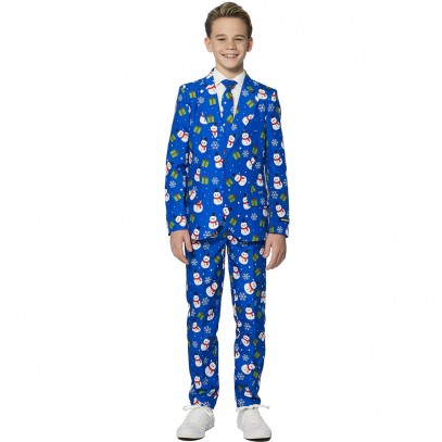 Suitmeister Teen Christmas Blue Snowman Anzug 1