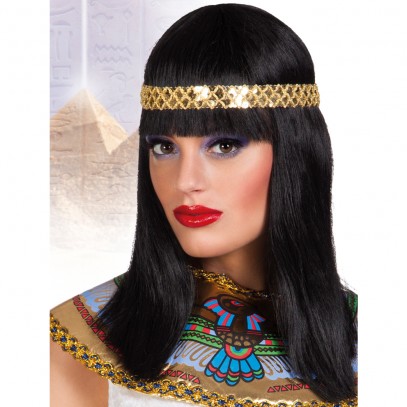 Cleopatra Pharaonin Perücke mit Stirnband 1