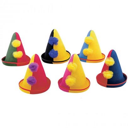 Clown Spitzhut für Kinder in verschiedenen Farben