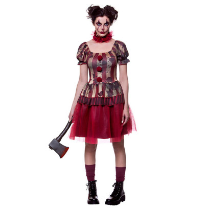 Horror Red Clown Kostüm für Damen