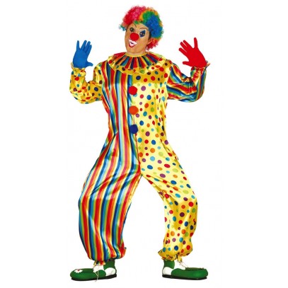 Bunter Eddy Clownskostüm für Herren