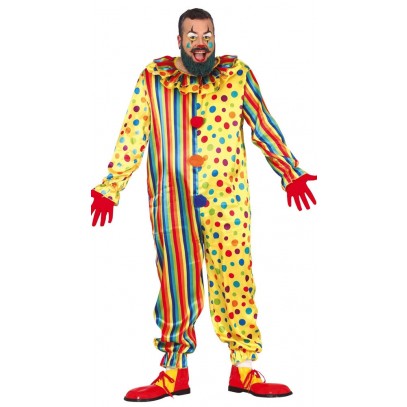 Bunter Eddy Clownskostüm für Herren XL