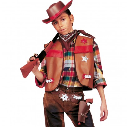 Cowboy Kostüm-Set braun für Jungen 1
