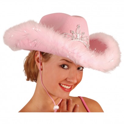 Cowgirl Hut rosa für Damen