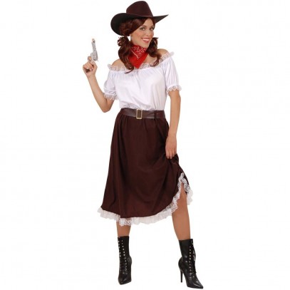 Cowgirl Kostüm 4-teilig für Damen