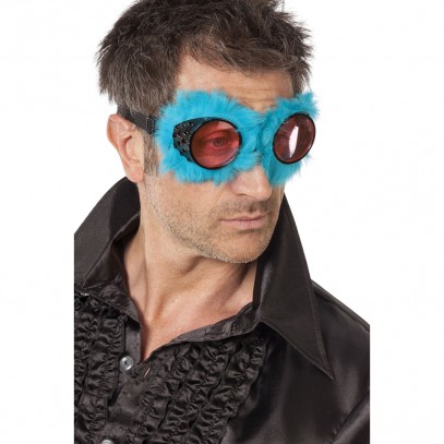 Crazy Plüsch Partybrille blau