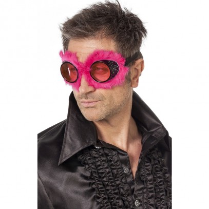 Crazy Plüsch Partybrille neon-pink
