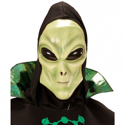 Creepy Alien Maske mit Kapuze für Kinder