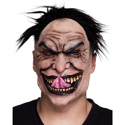 Creepy Horror Maske mit Haaren