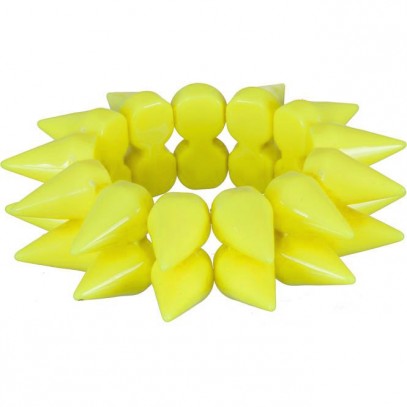Neon Spike Armband gelb