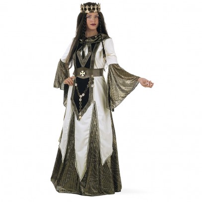 Mittelalterliche Kreuzkönigin Kostüm Deluxe