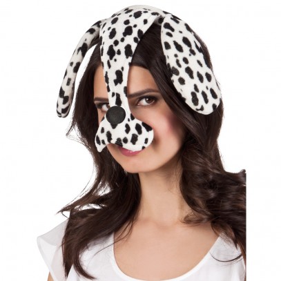 Dalmatiner Maske mit Ohren und Schnauze