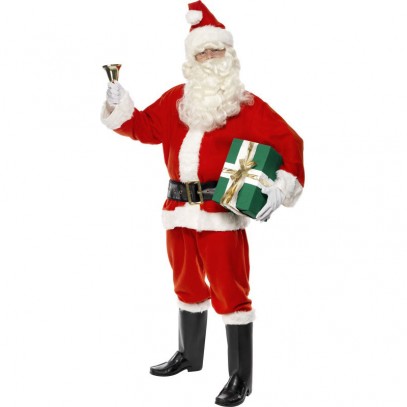 Deluxe Santa Kostüm 6-teilig