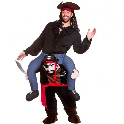 Piraten Huckepack Kostüm für Erwachsene