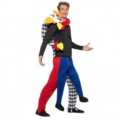 Kidnapping Horror Clown Huckepack Kostüm