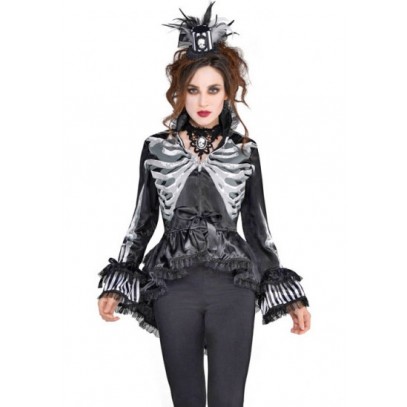 Barocke Halloween Skelett Jacke für Damen