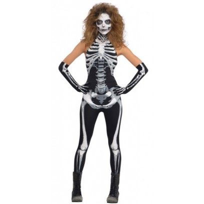 Lady Bones Skelett Kostüm für Damen