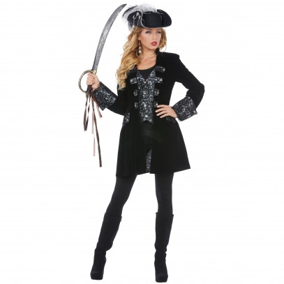 Diana Luxus Piraten Mantel Damenkostüm