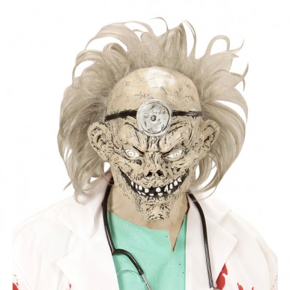Dr. Dark Zombie Maske mit Perücke 1