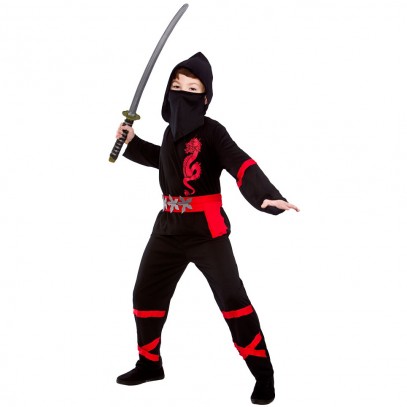 Dragon Power Ninja Kinderkostüm schwarz