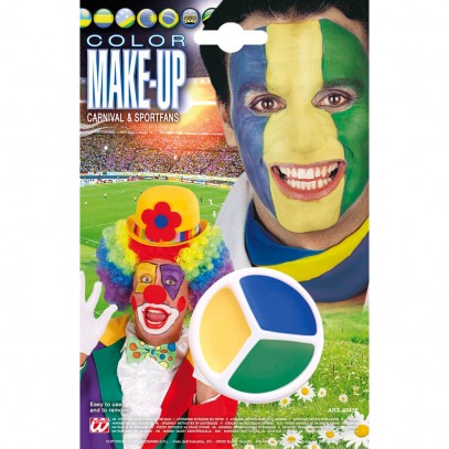 Dreifarbiges Make-Up Sportfan