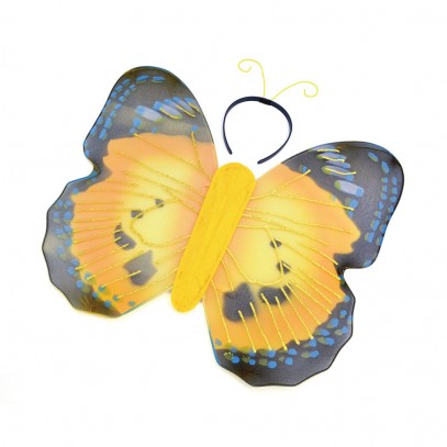 Schmetterlings Set Flügel und Haarreif gelb