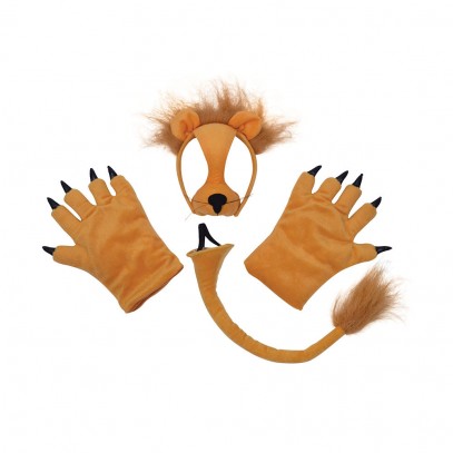Löwenmaske mit Handschuhen im Set