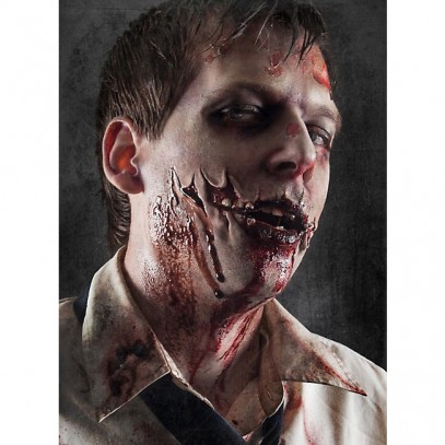Zombie Horror Wunde Latex Applikation