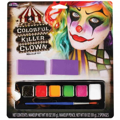 Dusty Horror Clown Make-Up Set