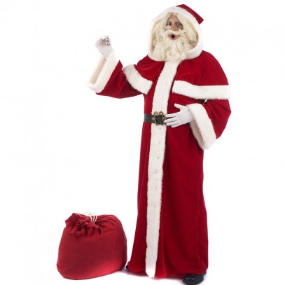 Santas Weihnachtsmantel Herrenkostüm Deluxe